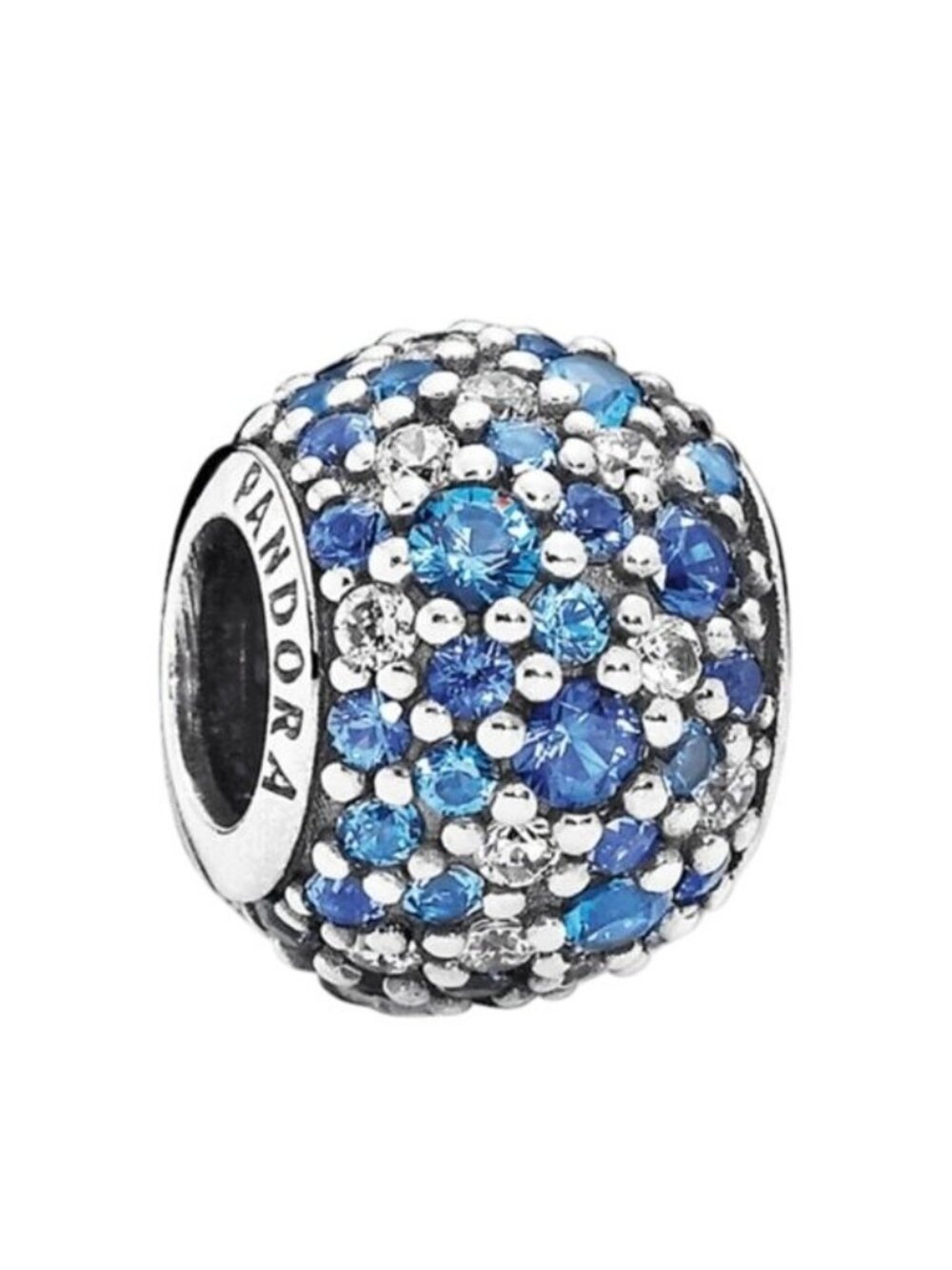 Pandora Sterling Silver Sky Mosaic Charm w/ Multi-Color Pave Zirconias 791755nsb